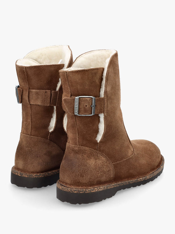 Uppsala Shearling Dark Tea Suede Ankle Boots