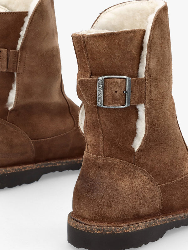 Uppsala Shearling Dark Tea Suede Ankle Boots