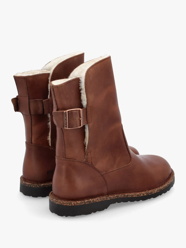 Uppsala Shearling Cognac Leather Ankle Boots