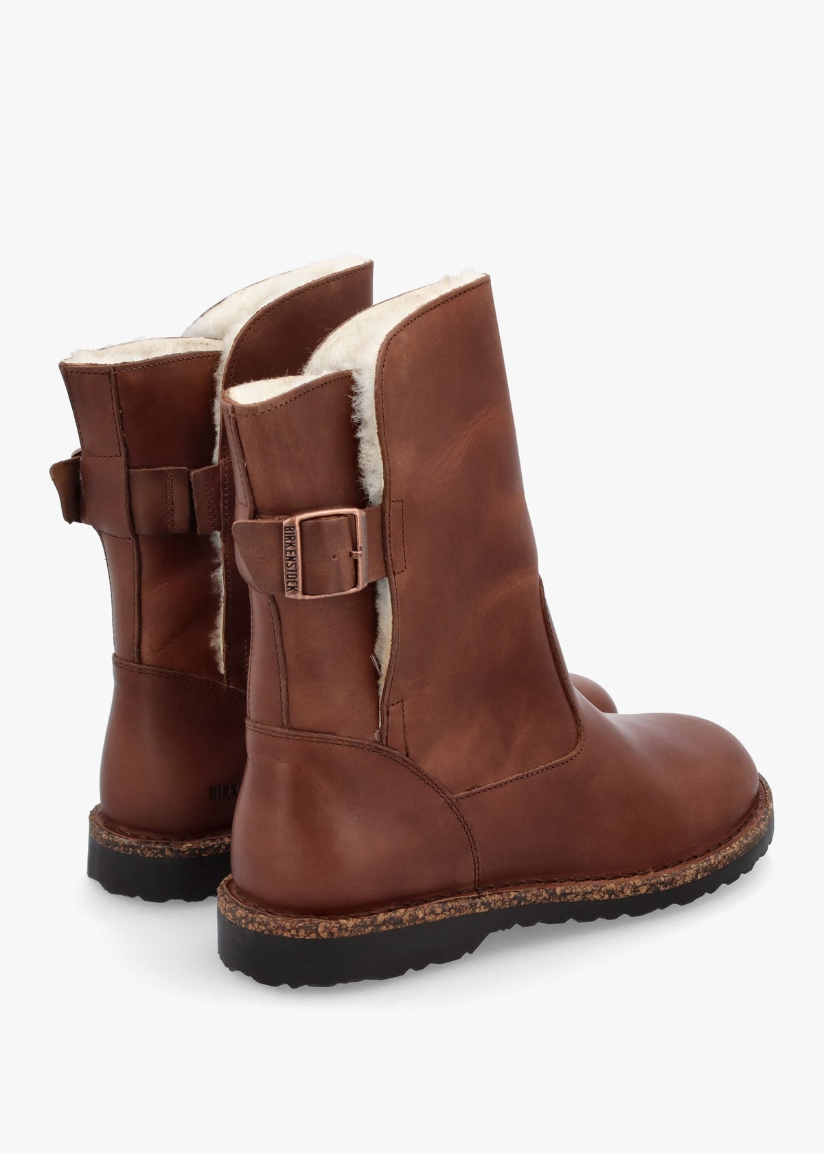 Uppsala Shearling Cognac Leather Ankle Boots