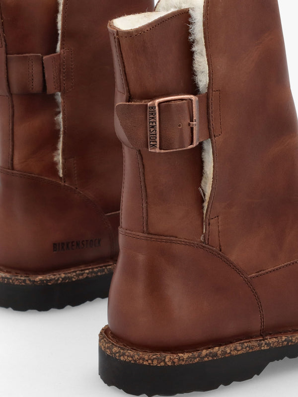 Uppsala Shearling Cognac Leather Ankle Boots