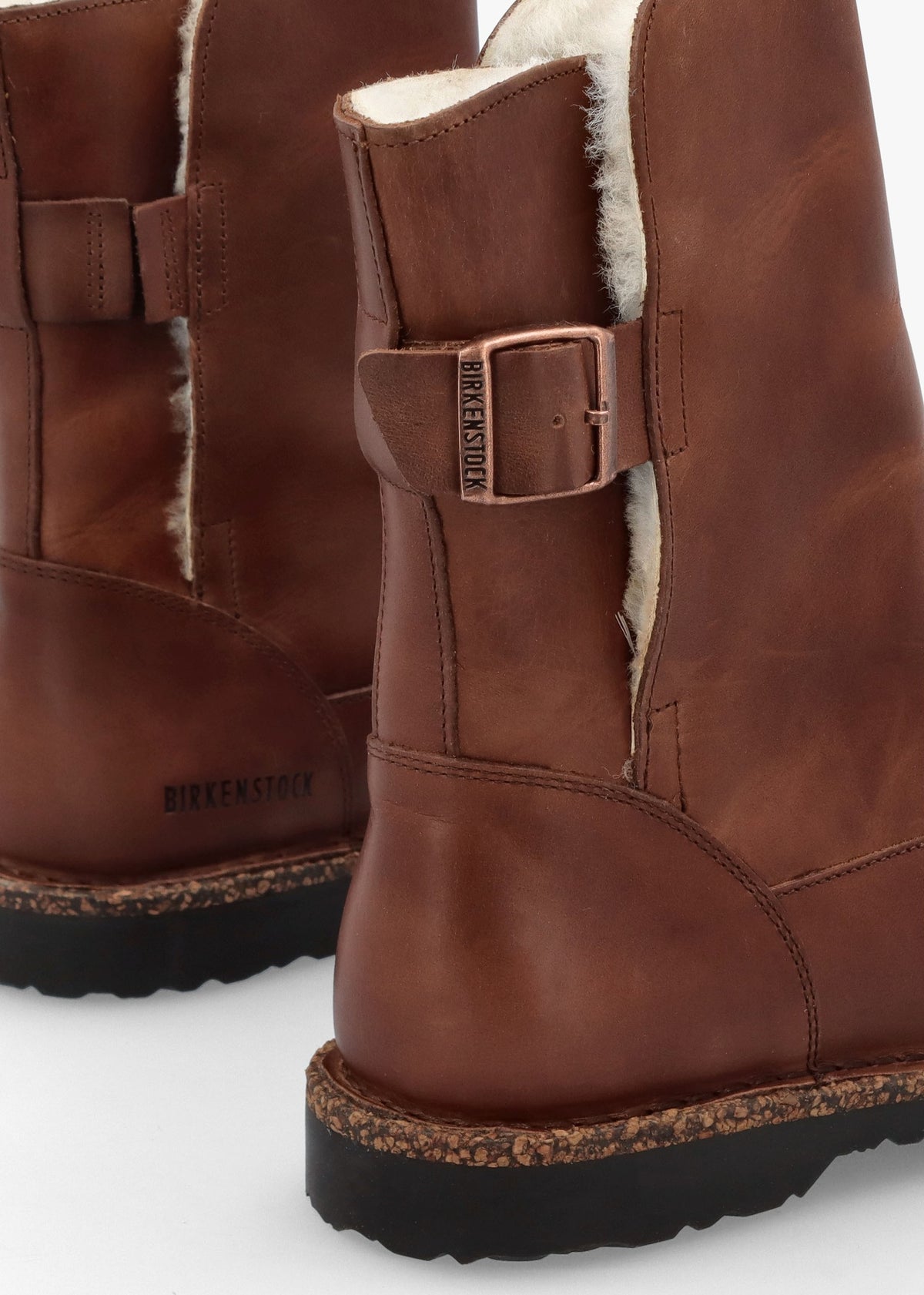 Uppsala Shearling Cognac Leather Ankle Boots