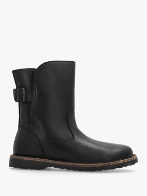 Uppsala Shearling Black Leather Ankle Boots