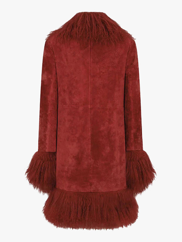 Lulu Red Afghan Coat