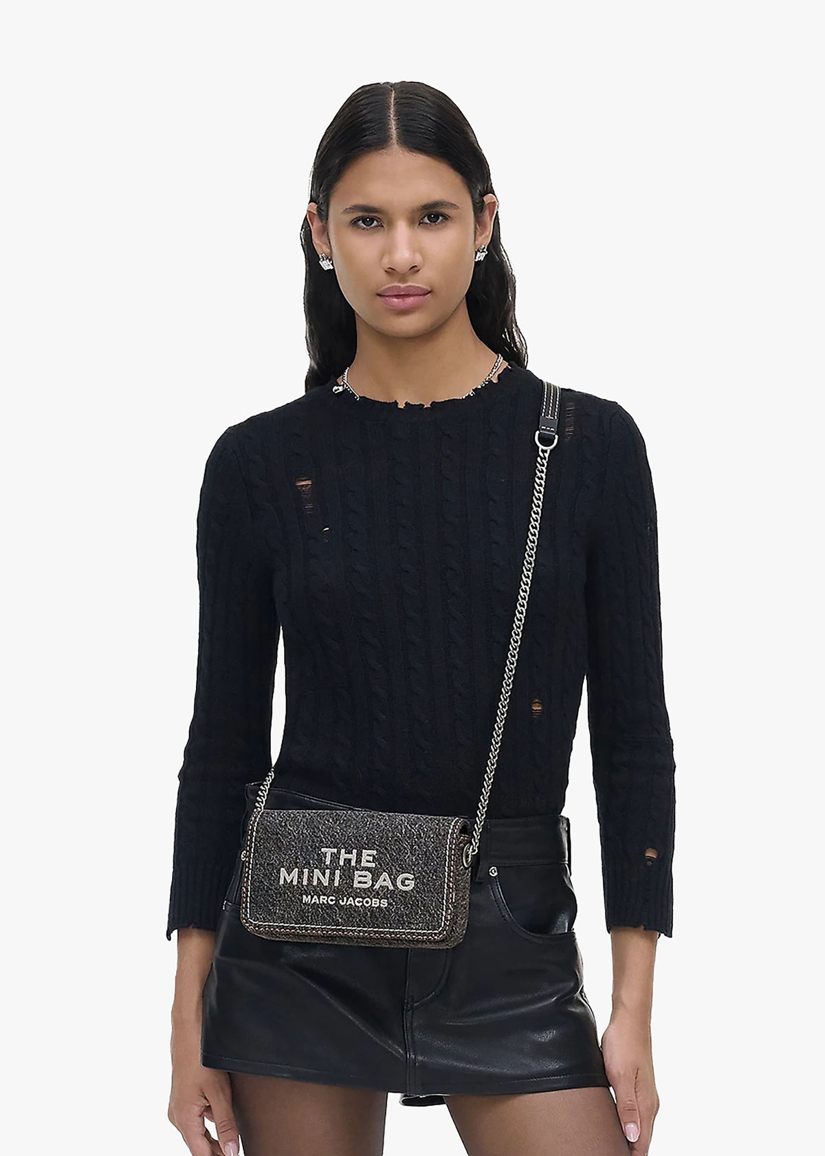 The Denim Chain Black Wash Mini Cross-Body Bag