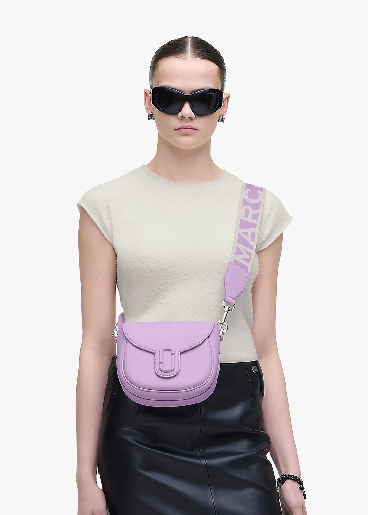 The J Marc Small Wisteria Leather Saddle Bag
