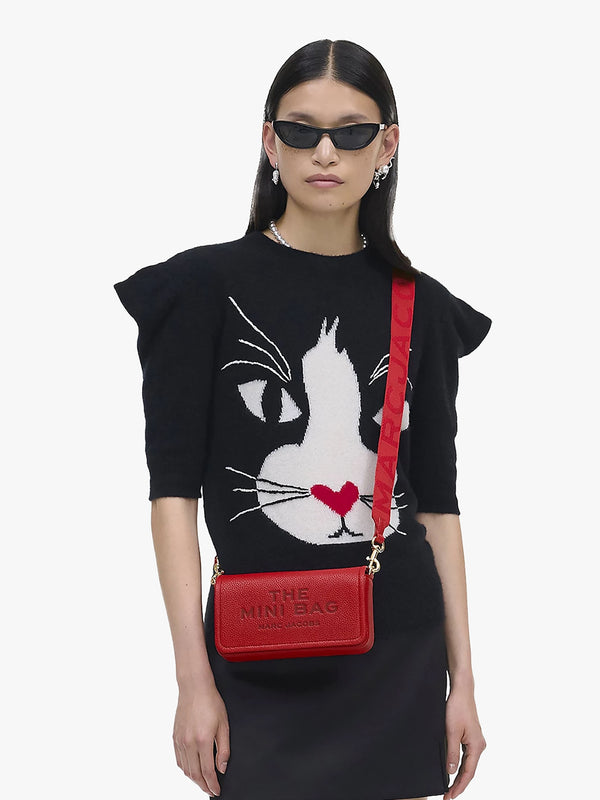 The Leather Mini True Red Cross-Body Bag