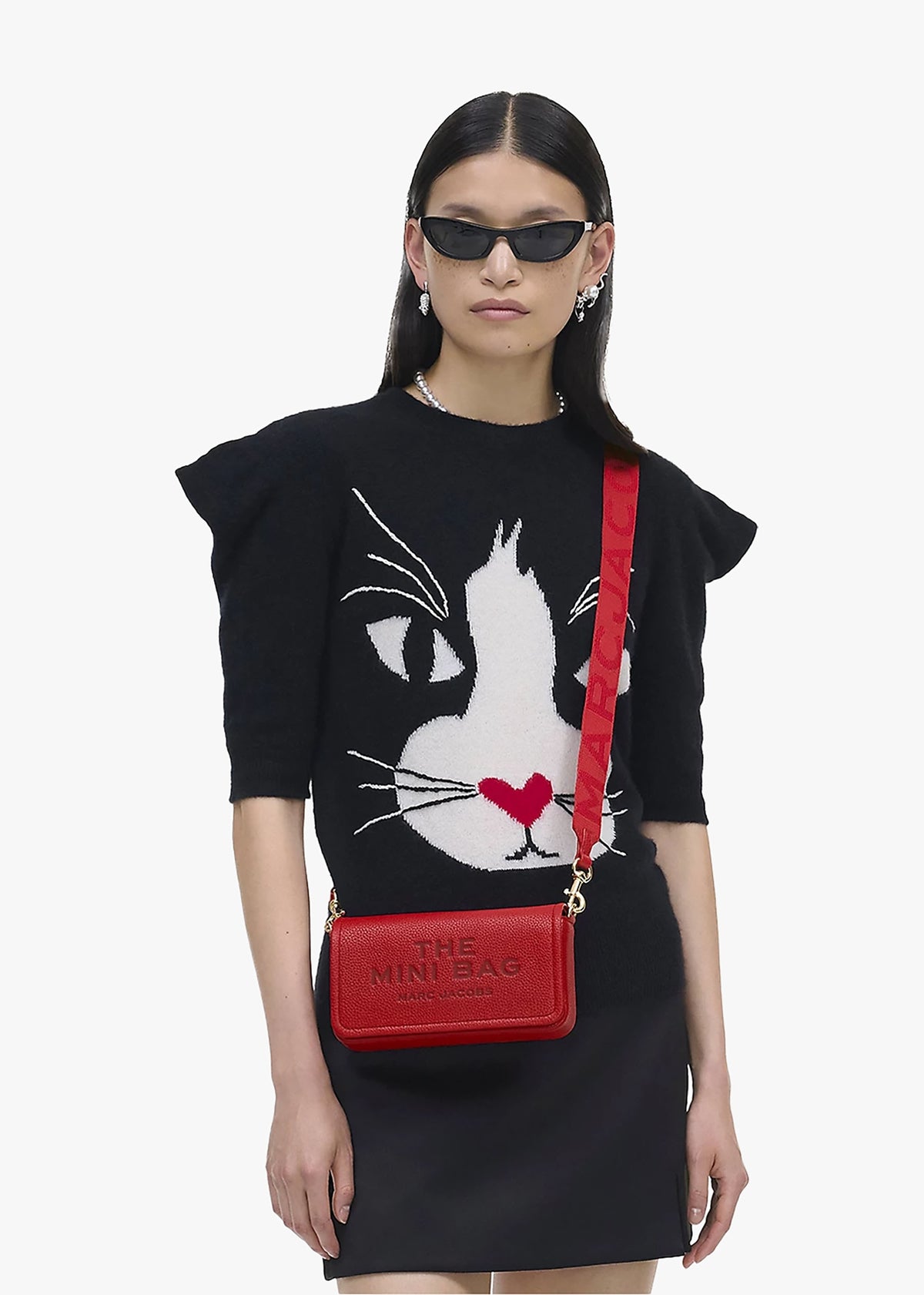 The Leather Mini True Red Cross-Body Bag