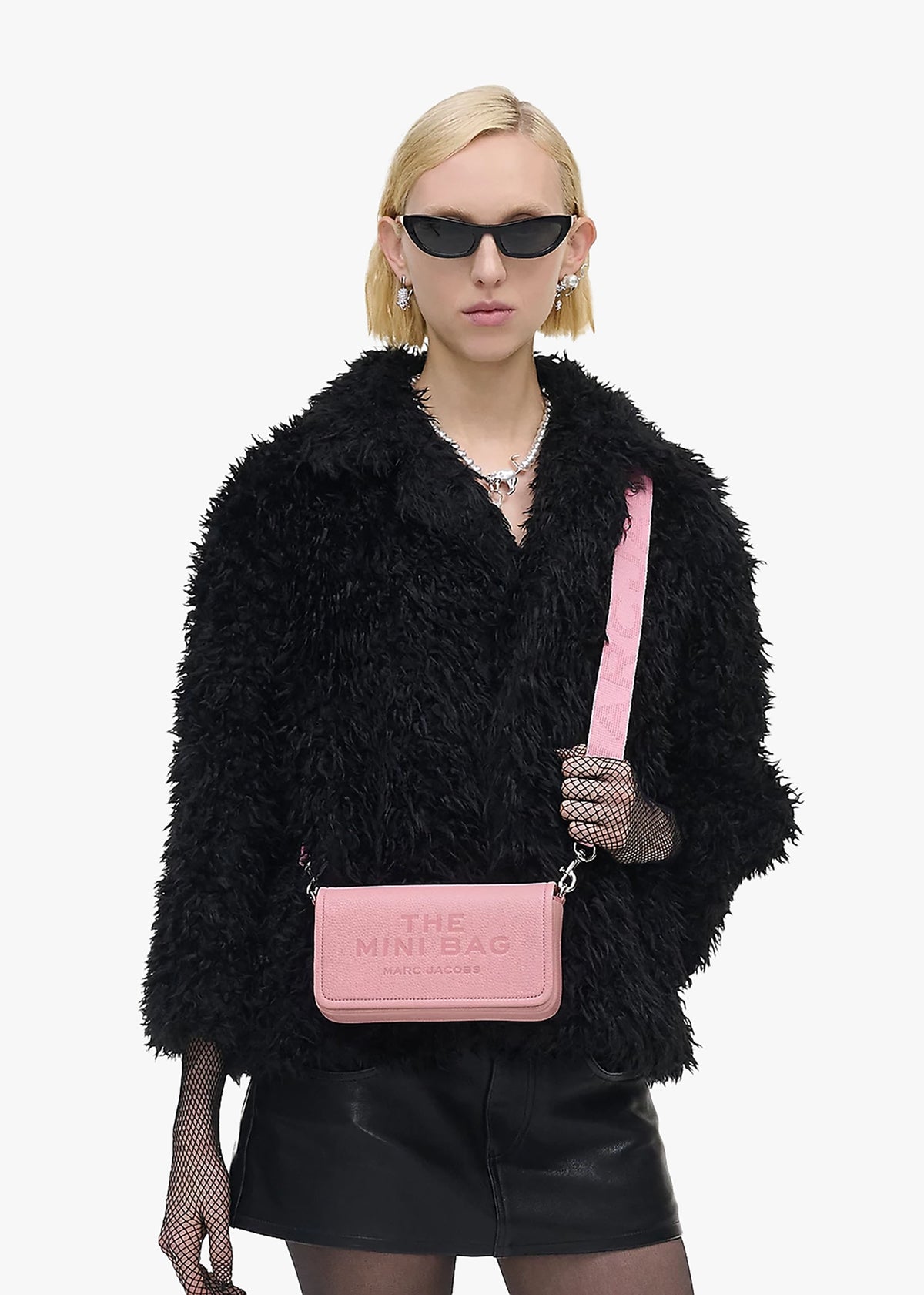 The Leather Mini Ribbon Pink Cross-Body Bag