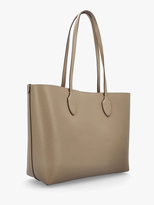 Large Bleecker Timeless Taupe Leather Tote Bag