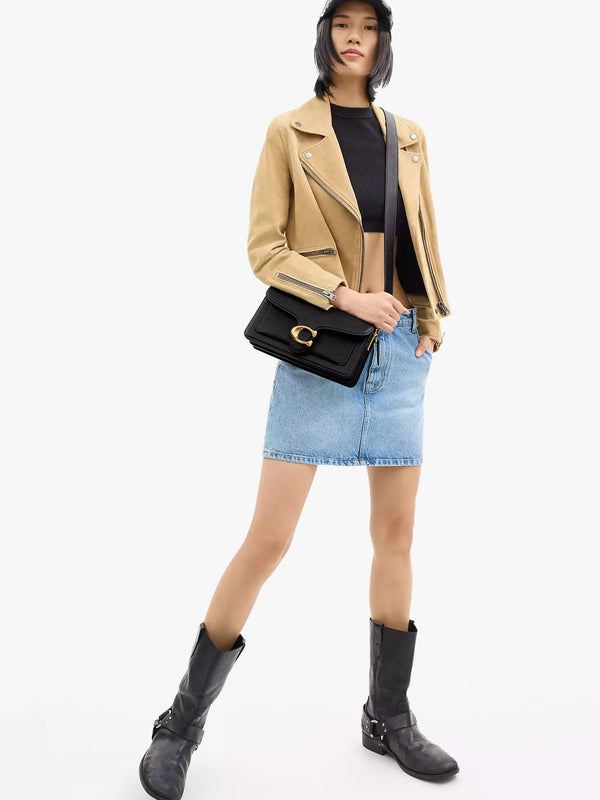 Tabby 26 Black Leather Shoulder Bag