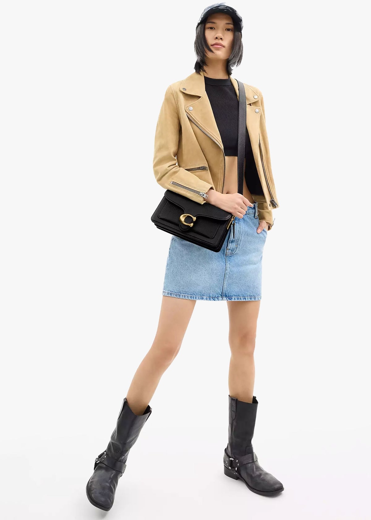 Tabby 26 Black Leather Shoulder Bag