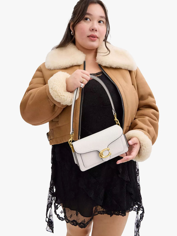 Tabby 20 Chalk Leather Shoulder Bag