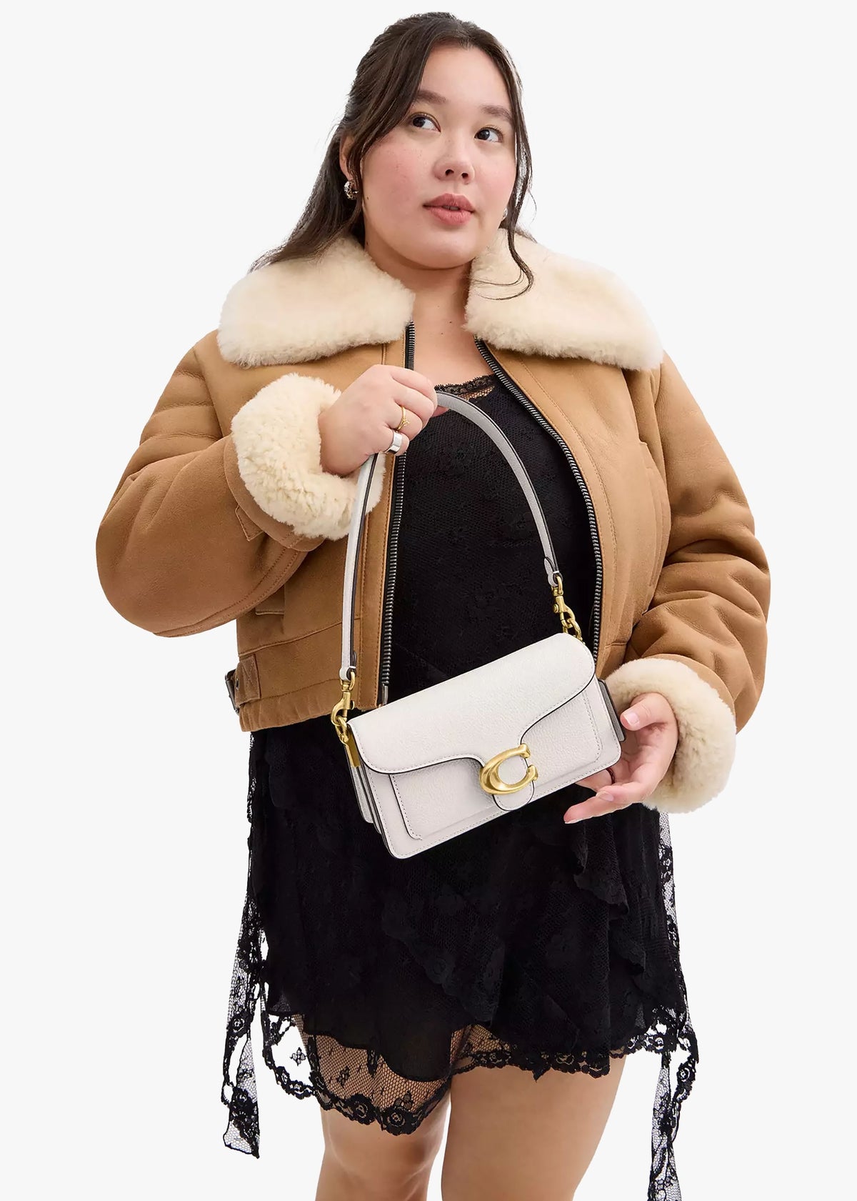 Tabby 20 Chalk Leather Shoulder Bag