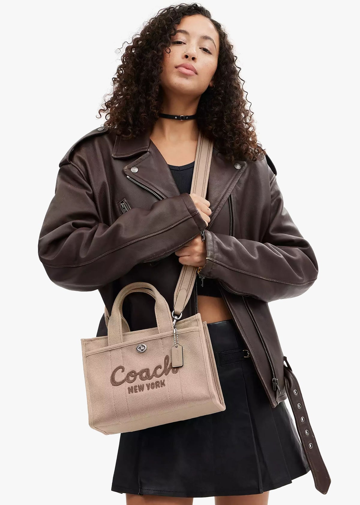 Cargo Dark Natural Canvas Tote Bag