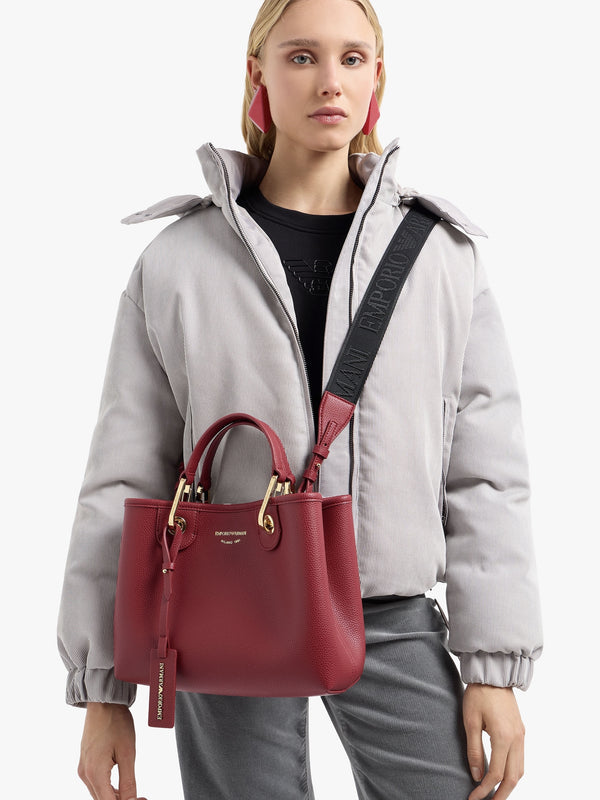 Vino Pebbled Shopper With Pouch