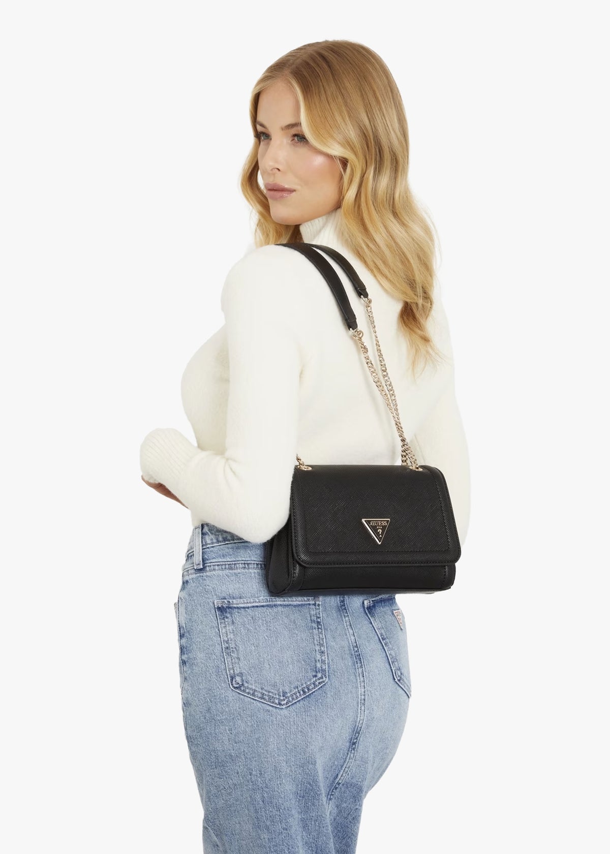 Cresidia Black Cross-Body Bag