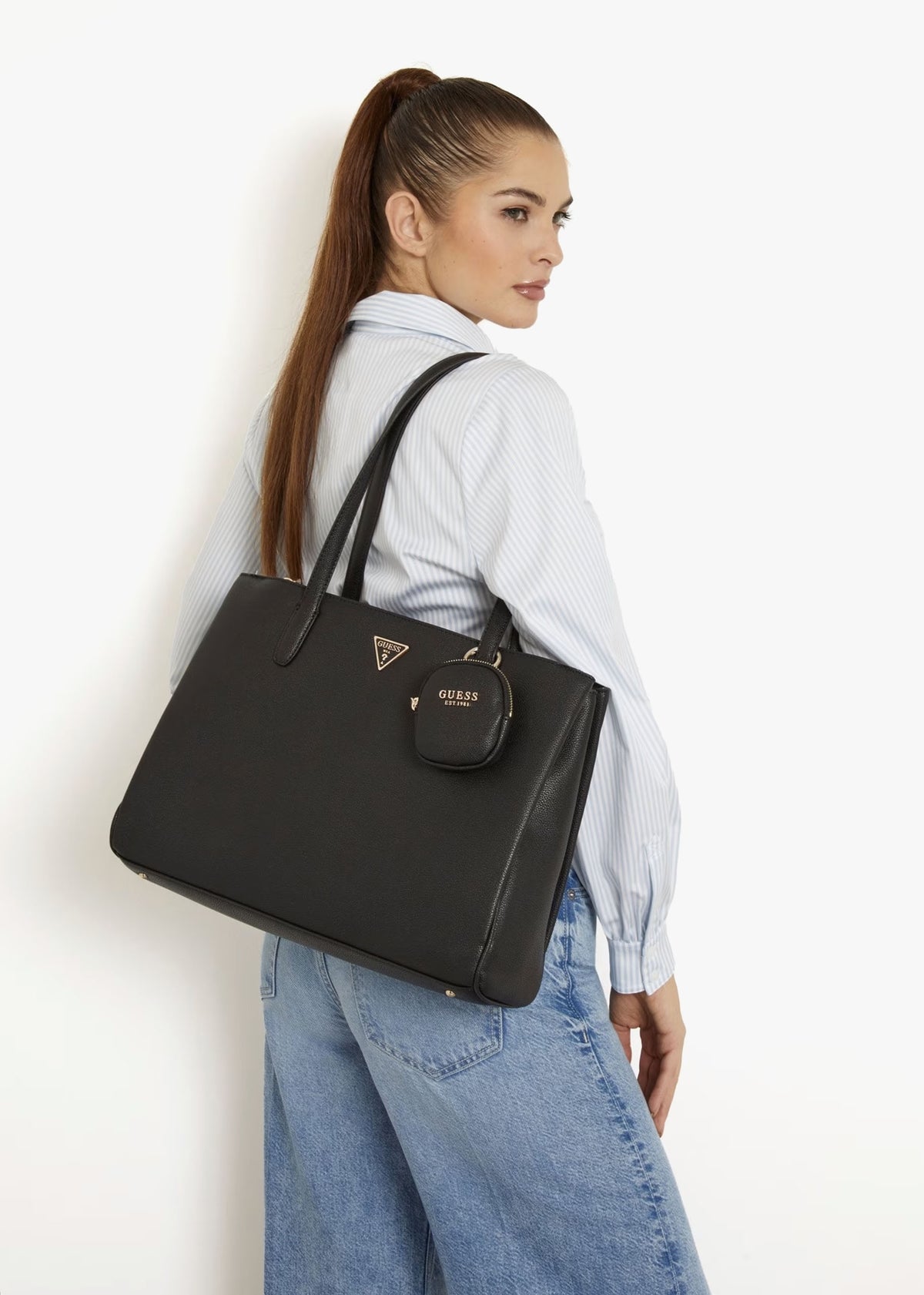 Power Play Tech Black Tote Bag