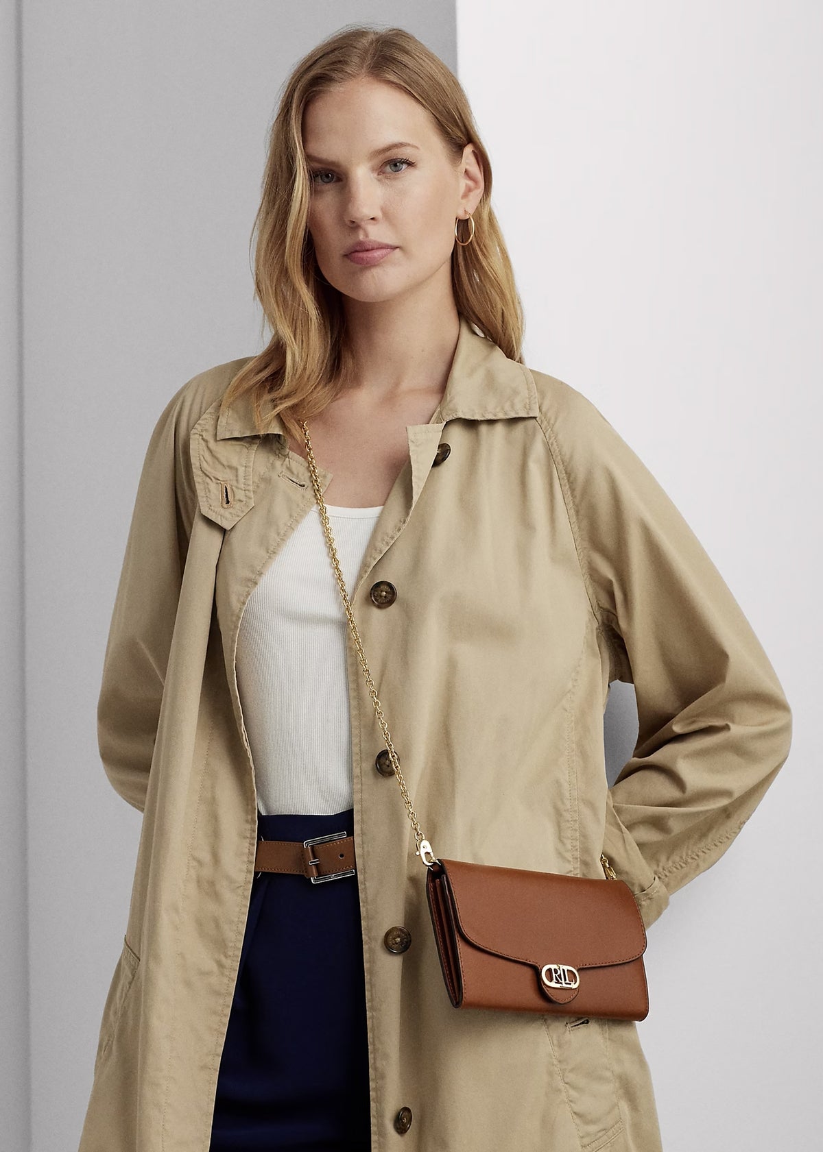 Medium Adair 20 Lauren Tan Leather Cross-Body Bag
