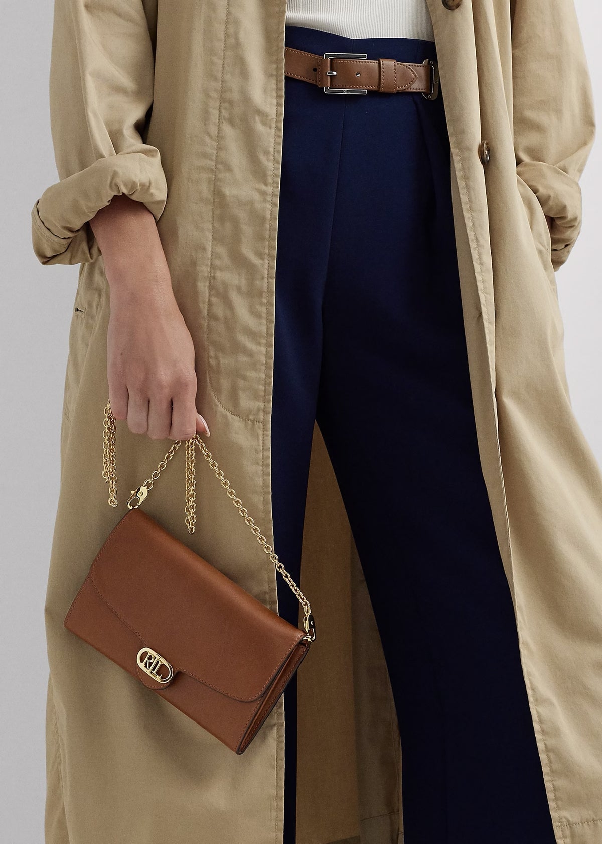 Medium Adair 20 Lauren Tan Leather Cross-Body Bag