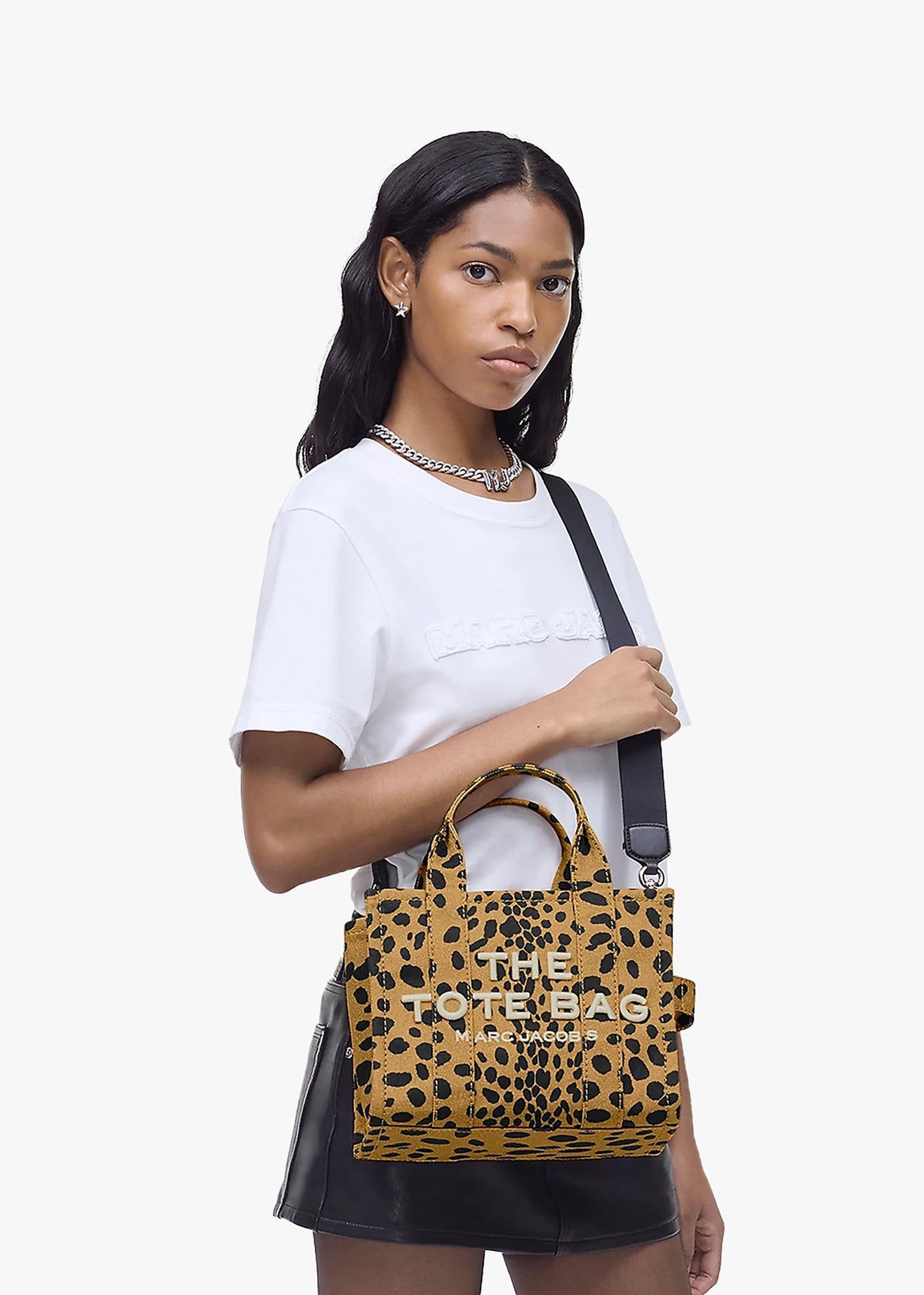 The Cheetah Canvas Small Black Multi Tote Bag
