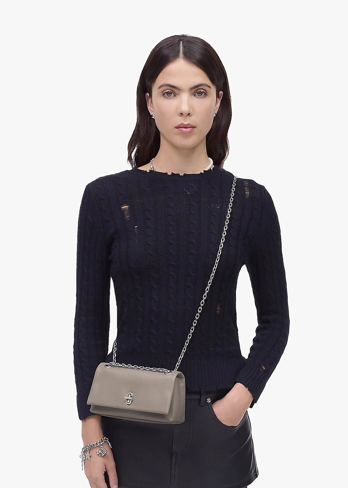 The Dual Chain Cement Leather Wallet