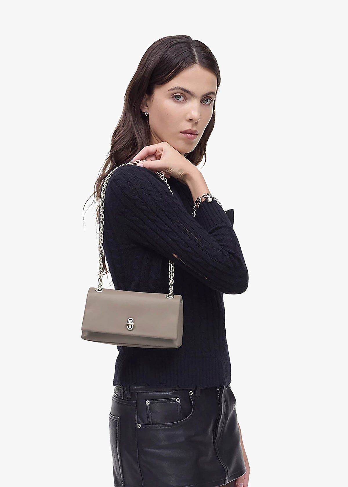 The Dual Chain Cement Leather Wallet