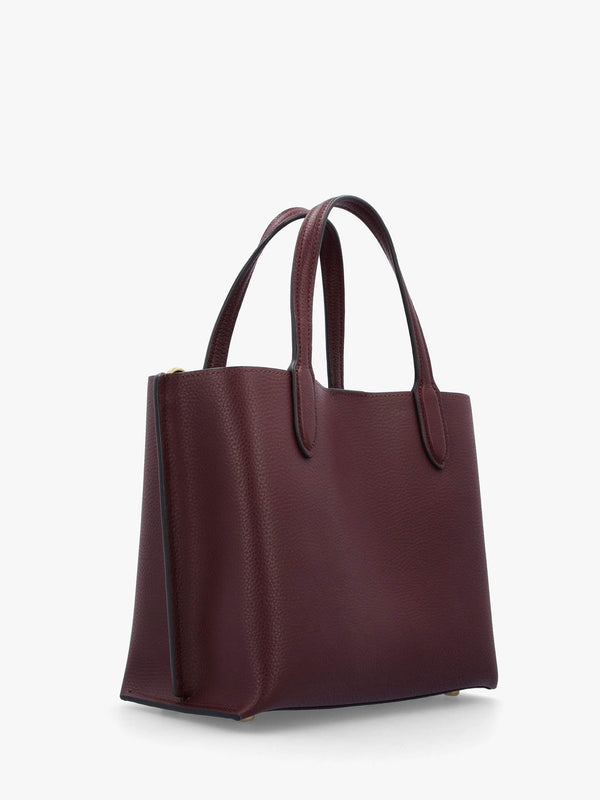 Willow 24 Burgundy Leather Tote Bag