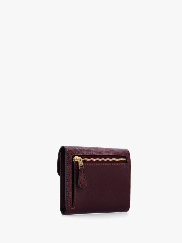 Wyn Burgundy Crossgrain Leather Wallet