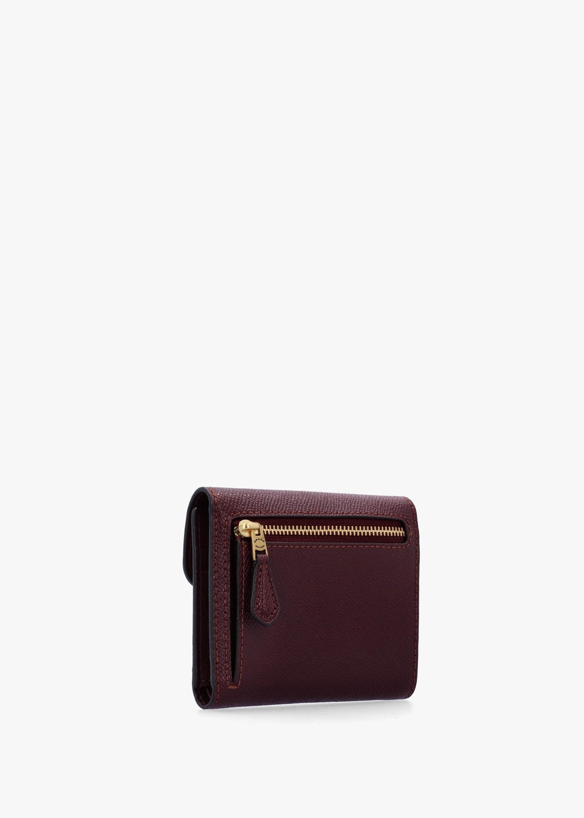 Wyn Burgundy Crossgrain Leather Wallet