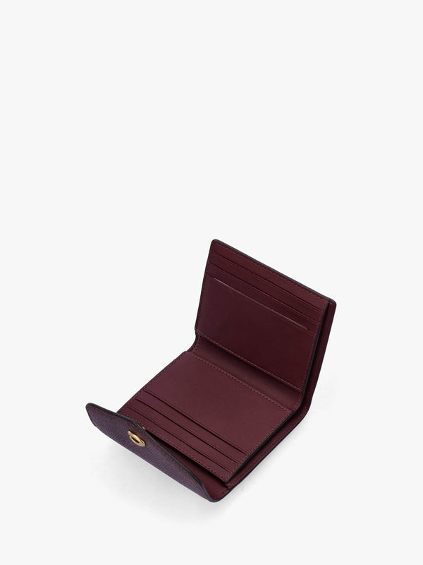 Wyn Burgundy Crossgrain Leather Wallet