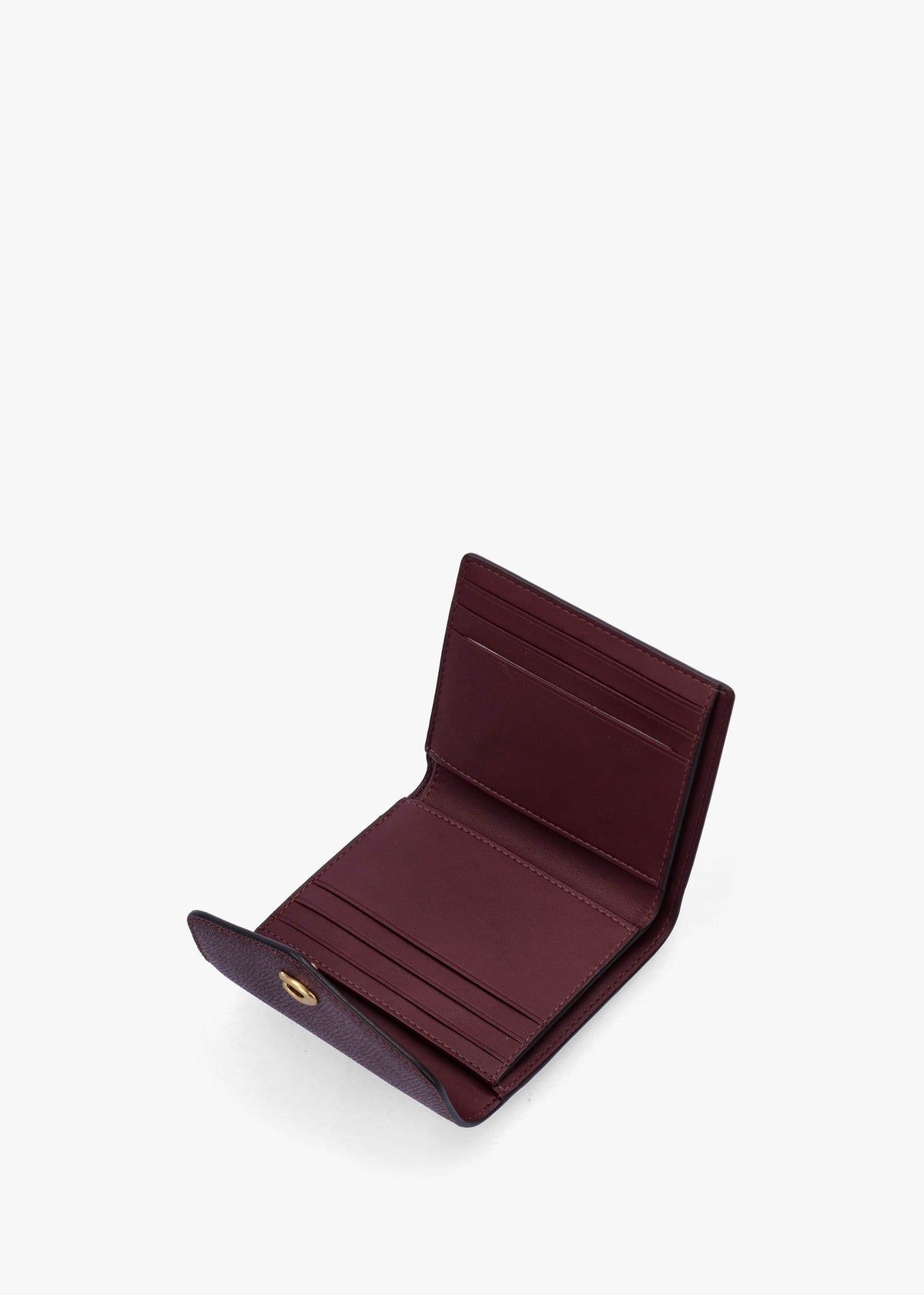 Wyn Burgundy Crossgrain Leather Wallet