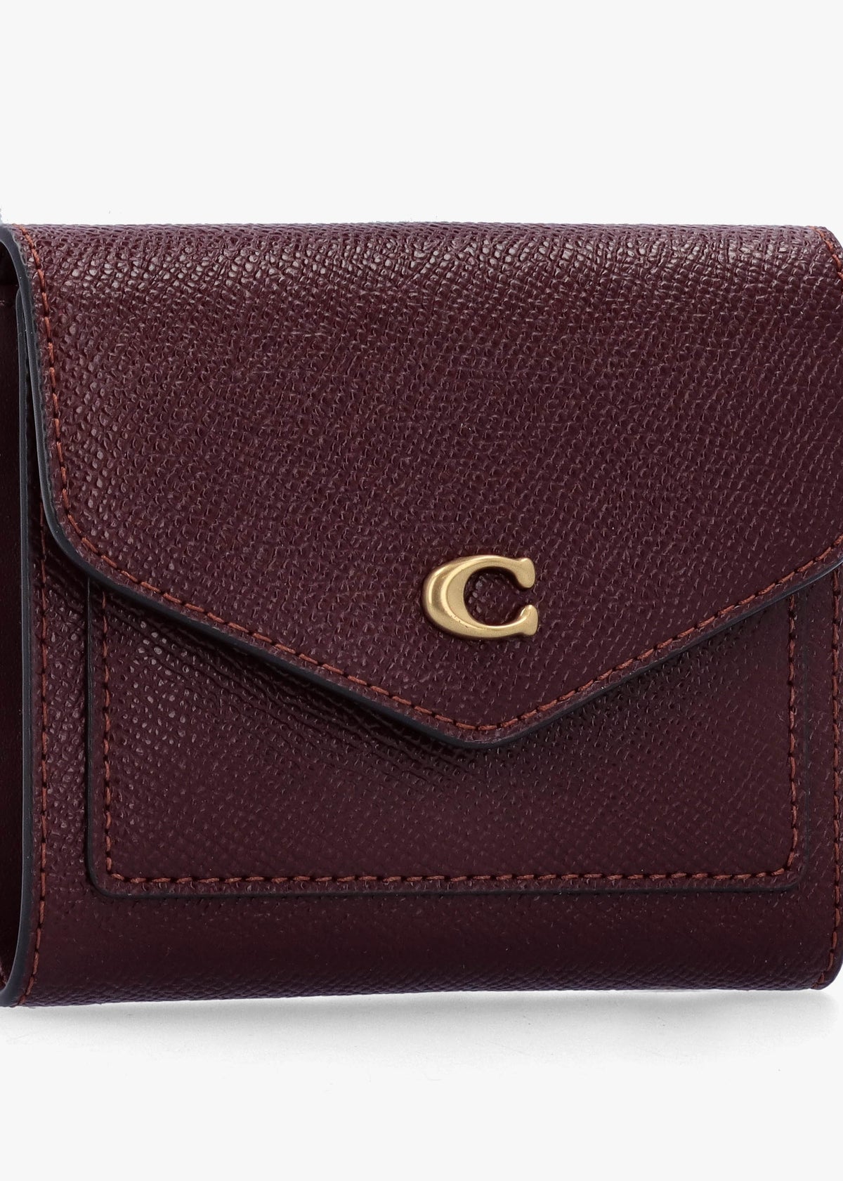 Wyn Burgundy Crossgrain Leather Wallet