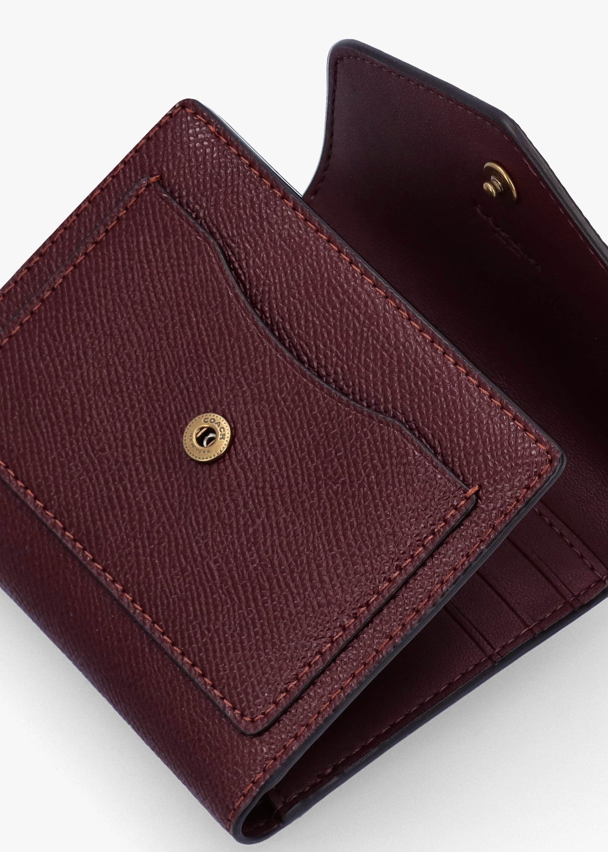 Wyn Burgundy Crossgrain Leather Wallet