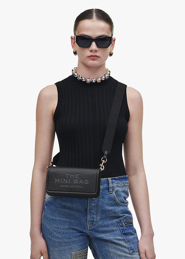 The Leather Mini Black Cross-Body Bag
