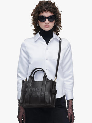 The Leather Small Black Tote Bag