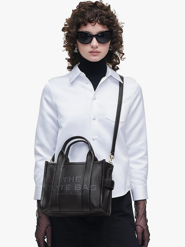 The Leather Small Black Tote Bag