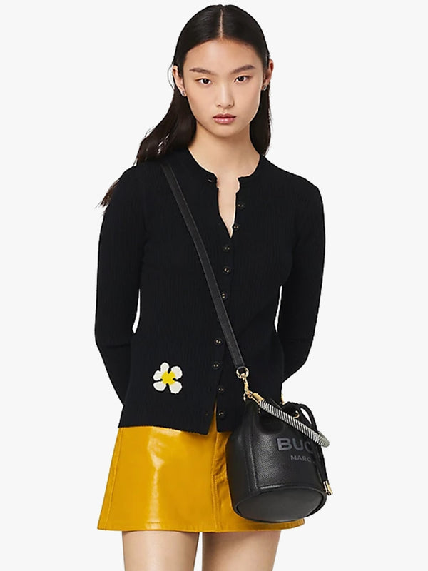 The Leather Black Bucket Bag