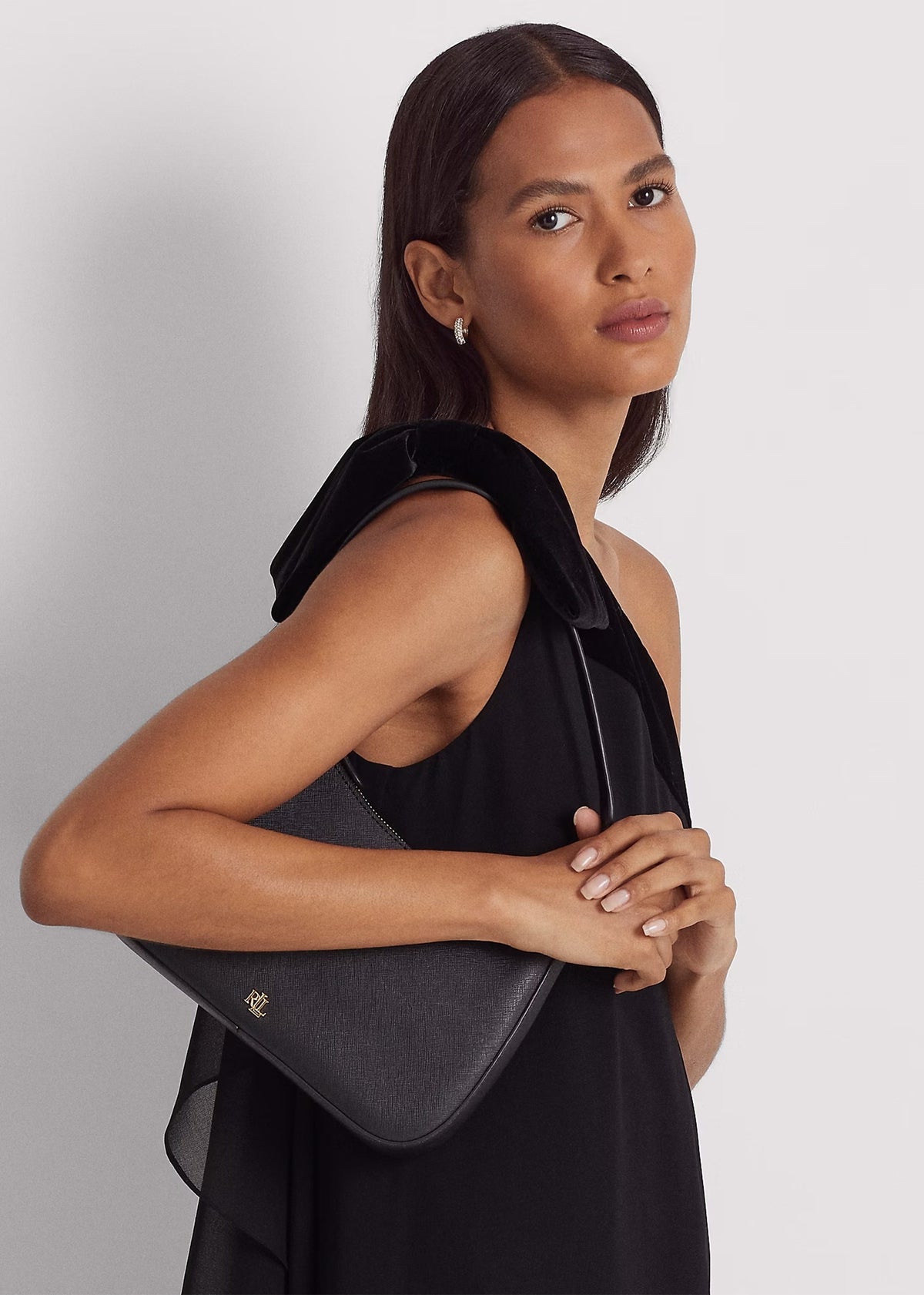 Danni 26 Black Leather Shoulder Bag