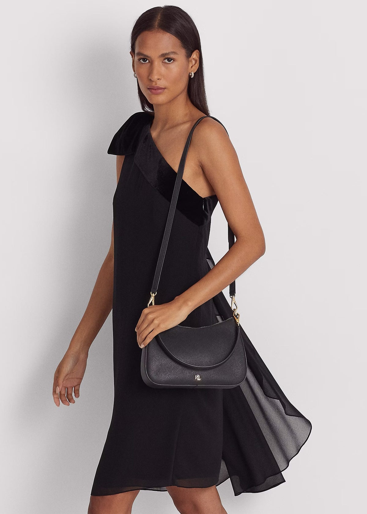 Danni 26 Black Leather Shoulder Bag
