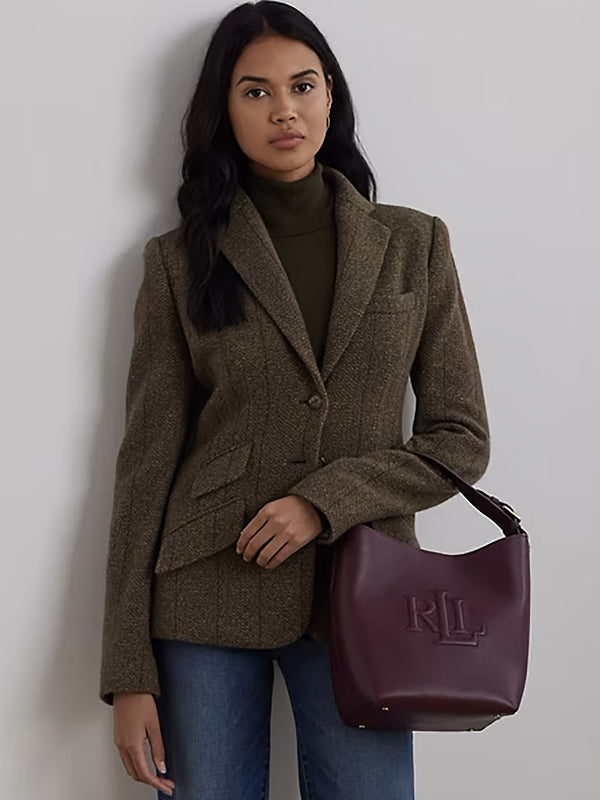 Witley Medium Red Leather Bucket Bag