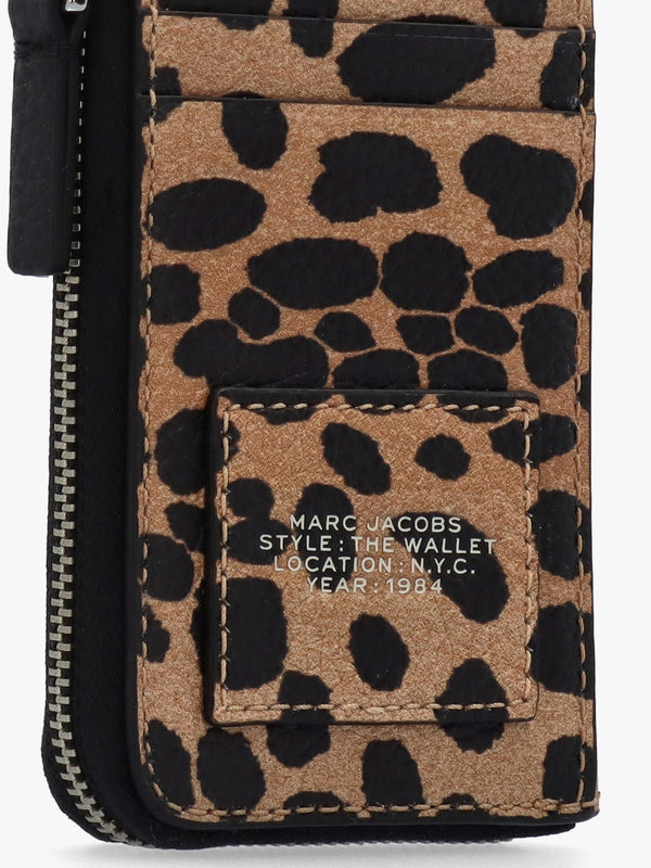 The Cheetah Top Zip Black Multi Leather Wallet