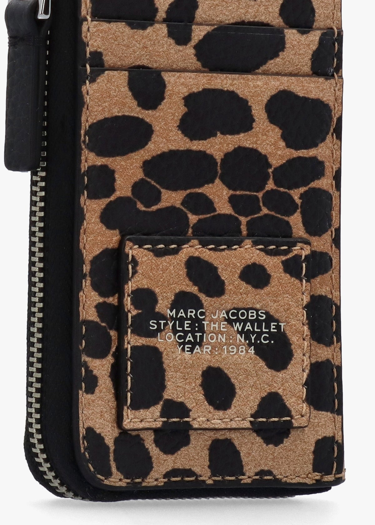 The Cheetah Top Zip Black Multi Leather Wallet
