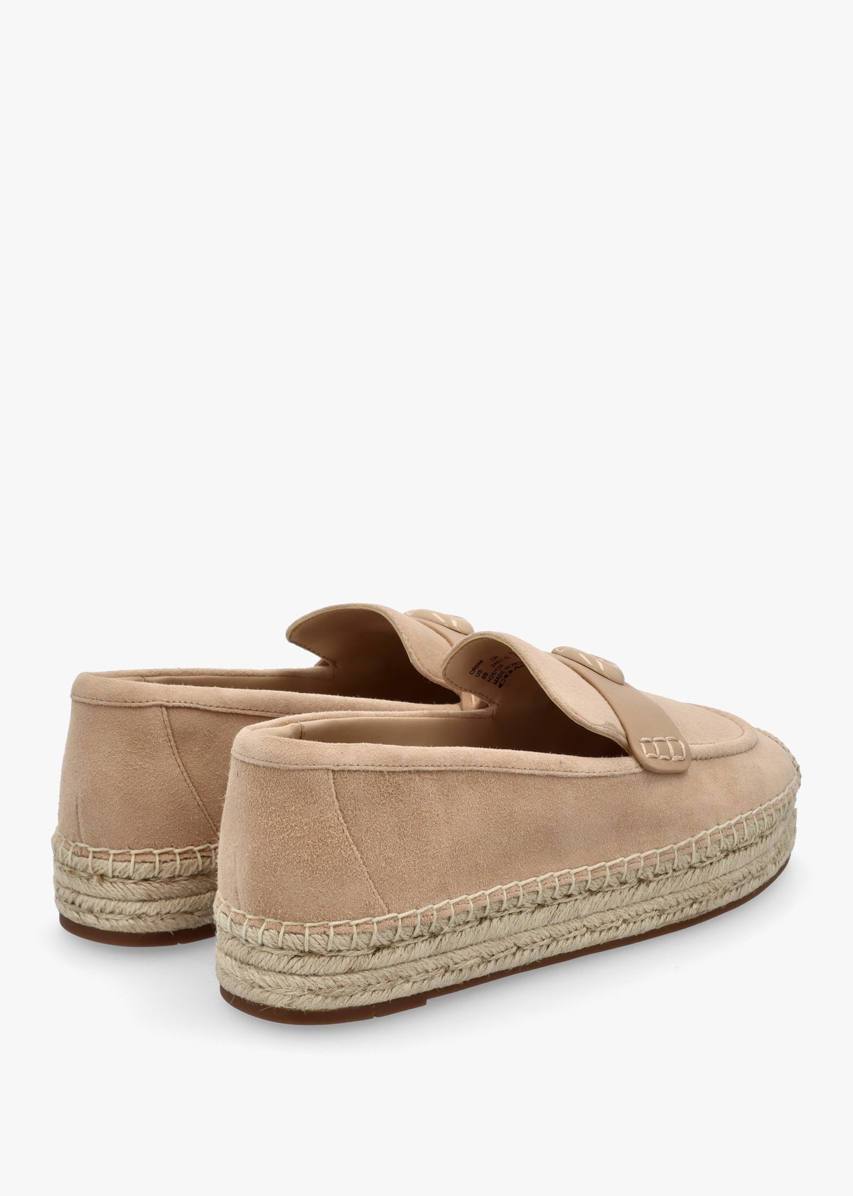 Camilla Beechwood Suede Logo Flat Espadrilles