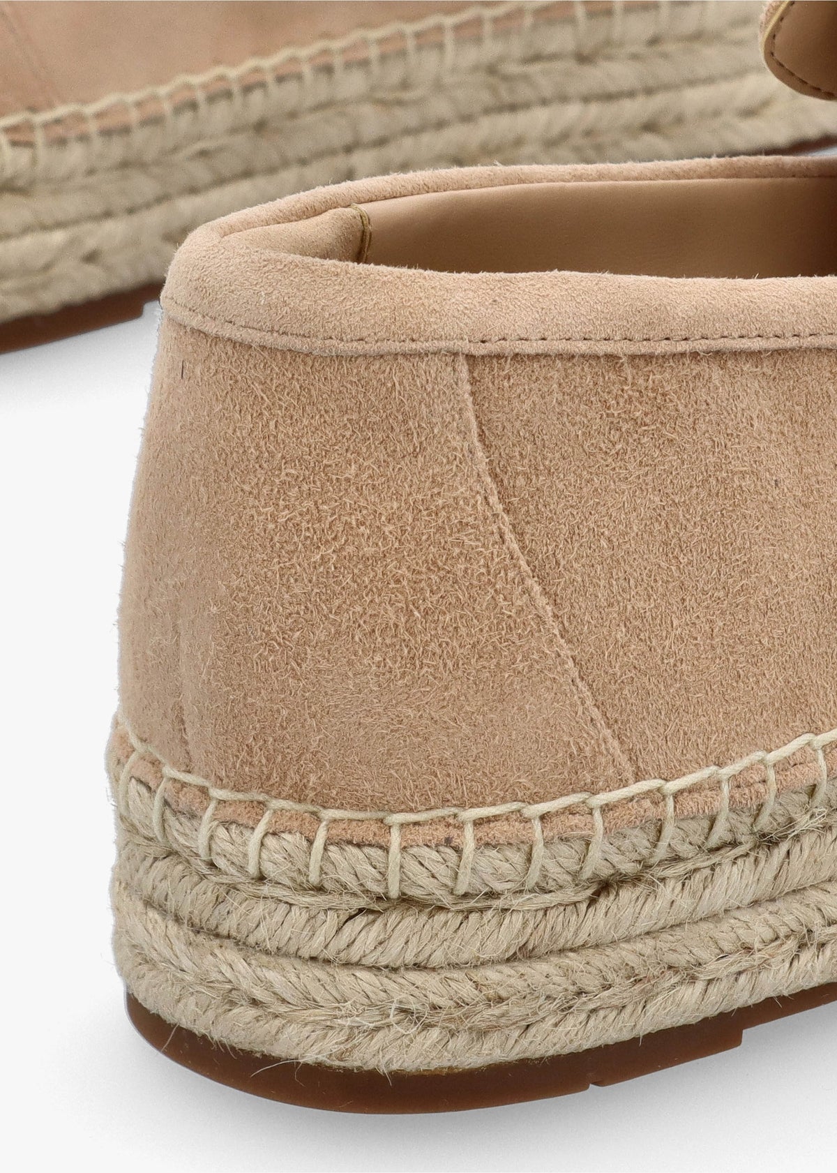 Camilla Beechwood Suede Logo Flat Espadrilles