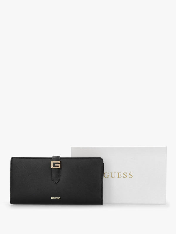 Large G Logo Black Leather Wallet