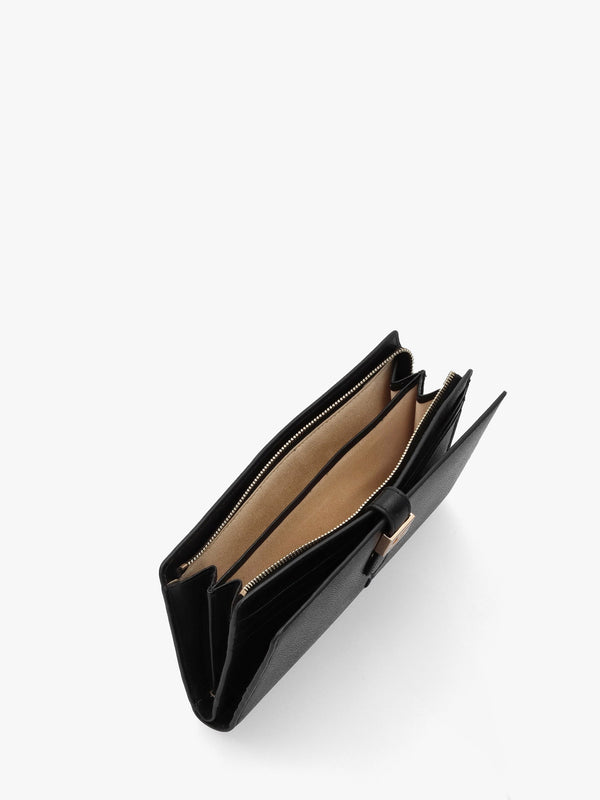 Large G Logo Black Leather Wallet