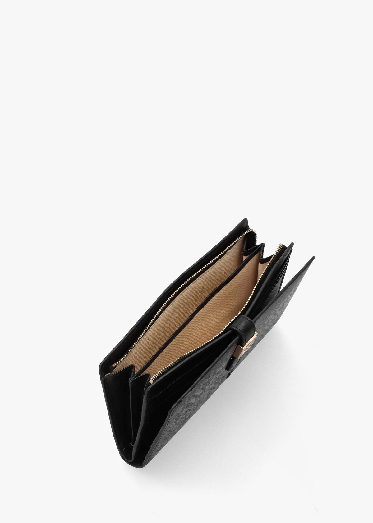 Large G Logo Black Leather Wallet