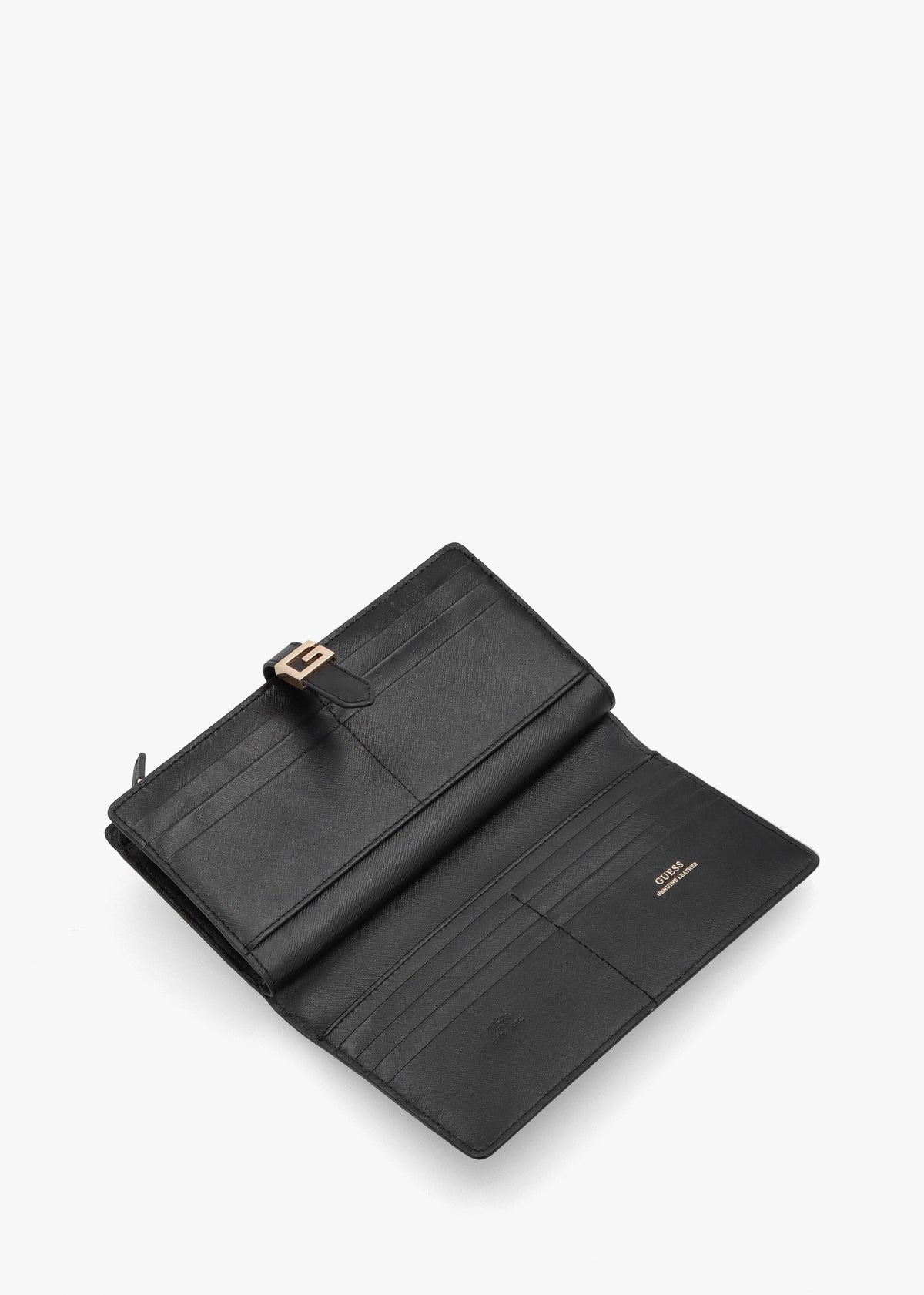 Large G Logo Black Leather Wallet