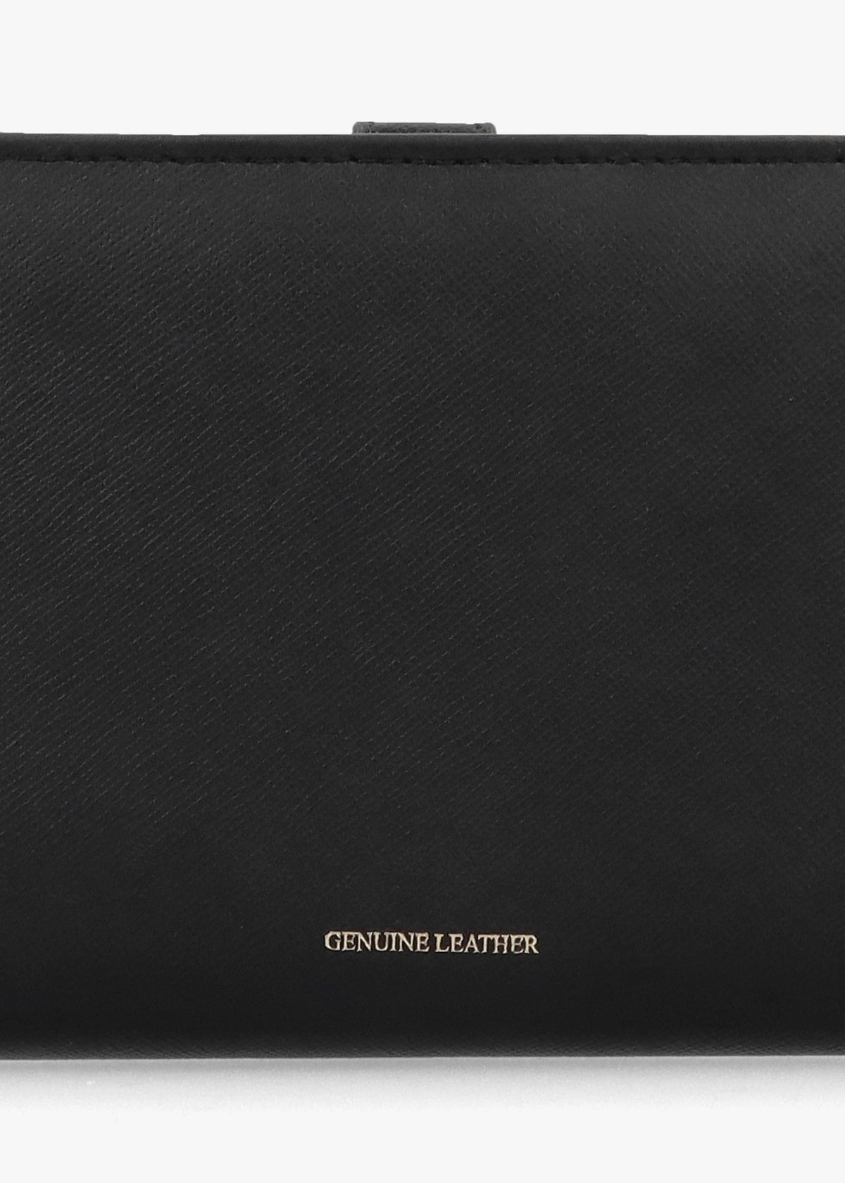 Large G Logo Black Leather Wallet